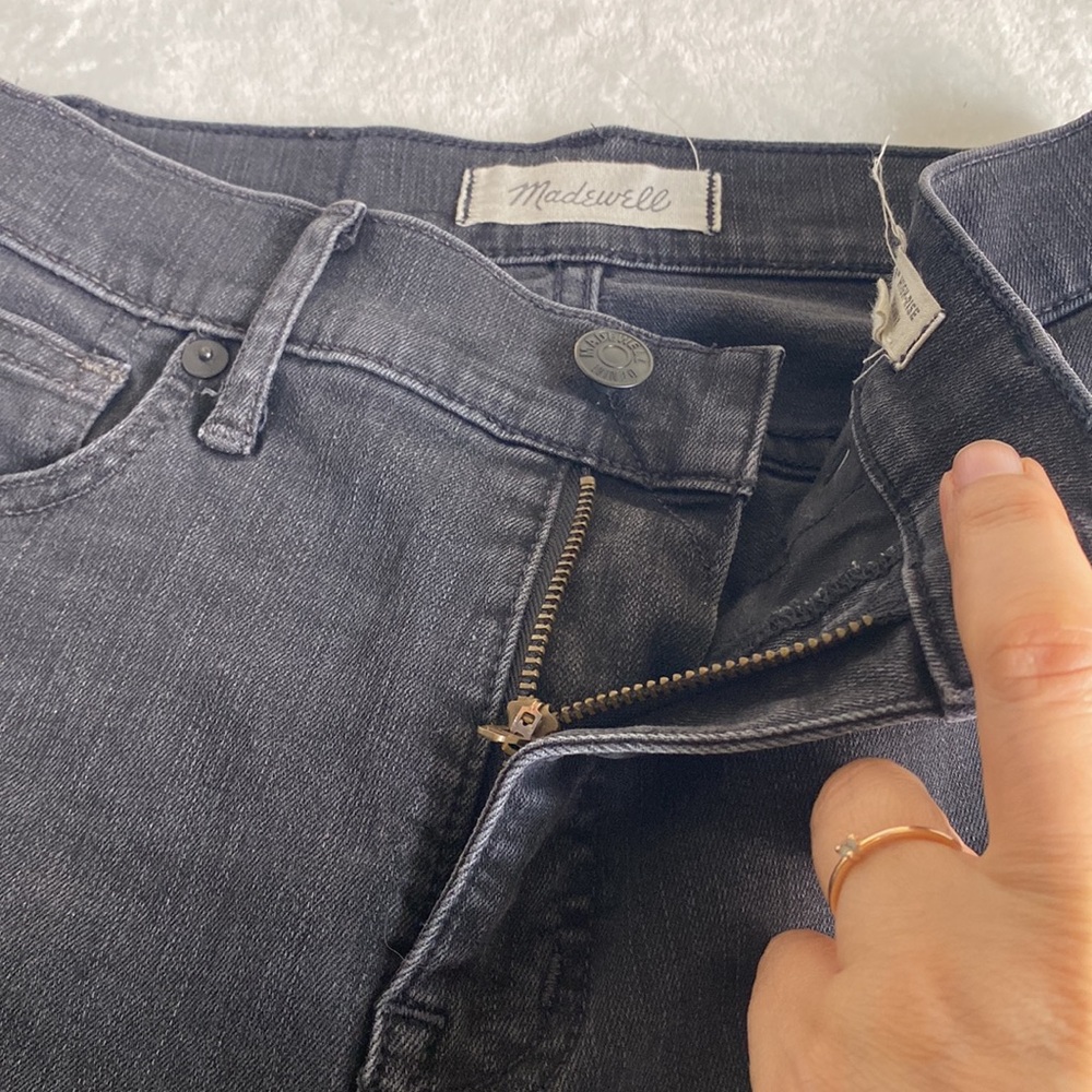 NWOT Madewell 9” High Rise Skinny Wash Black Jeans Size 24 - Picture 8 of 13